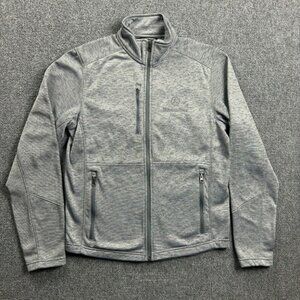 Mercedes Benz Jacket Adults Small Gray Full Zip Fleece‎ Port Authority Mens
